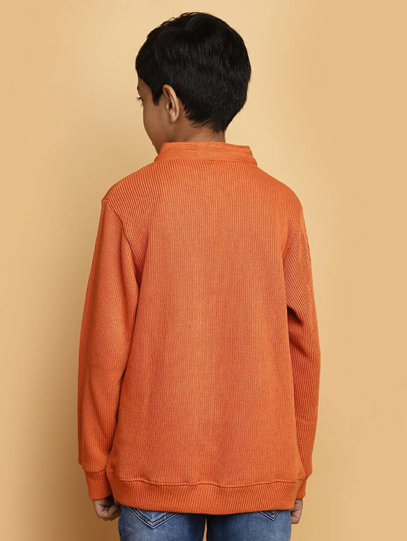 boys orange acrylic sweater - 20595721 -  Standard Image - 2