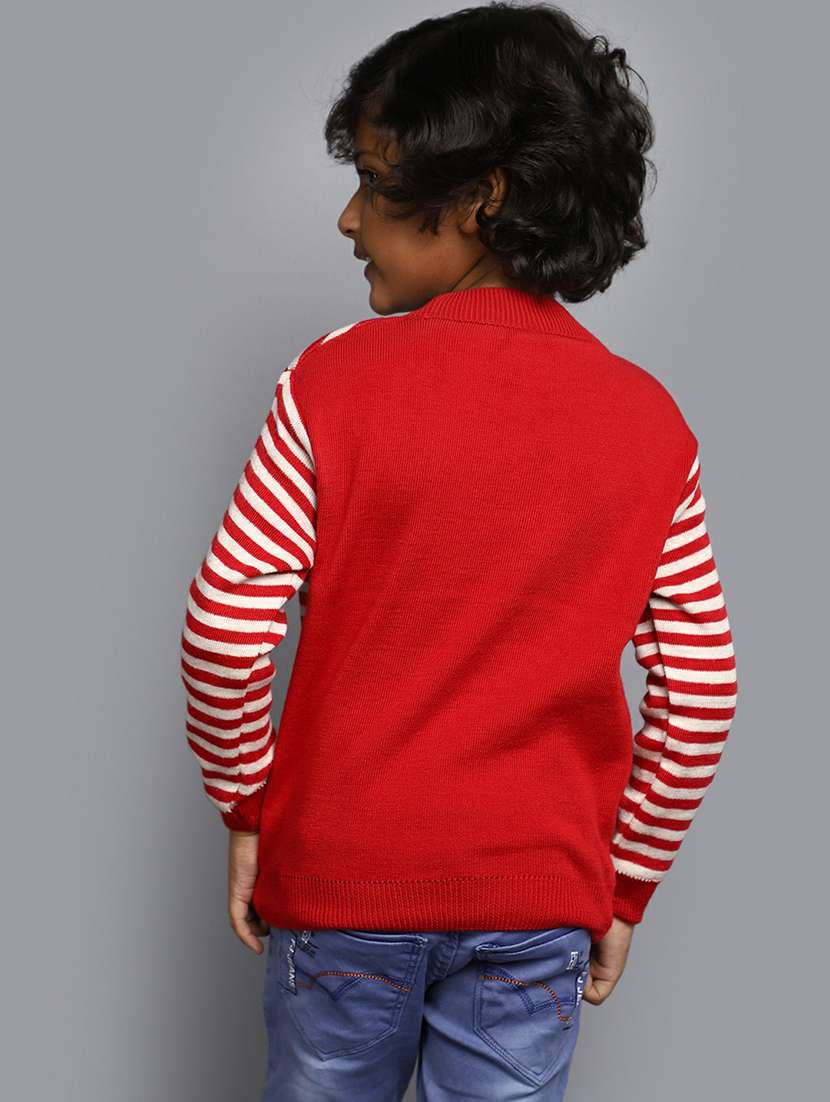boys red & white striped sweater - 20595736 -  Standard Image - 2