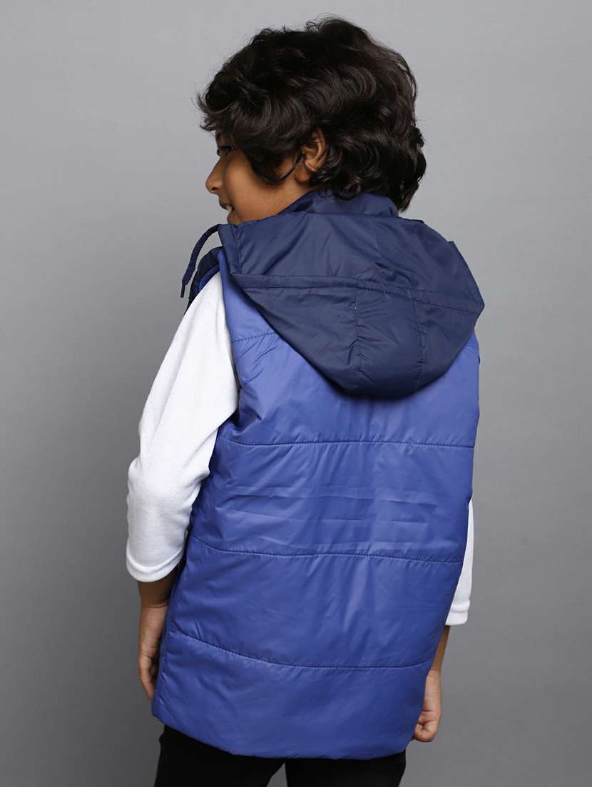 boys color block sleeveless quilted jacket - 20595912 -  Standard Image - 2