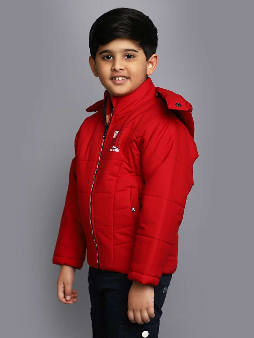 boys red quilted jacket - 20595915 -  Standard Image - 2