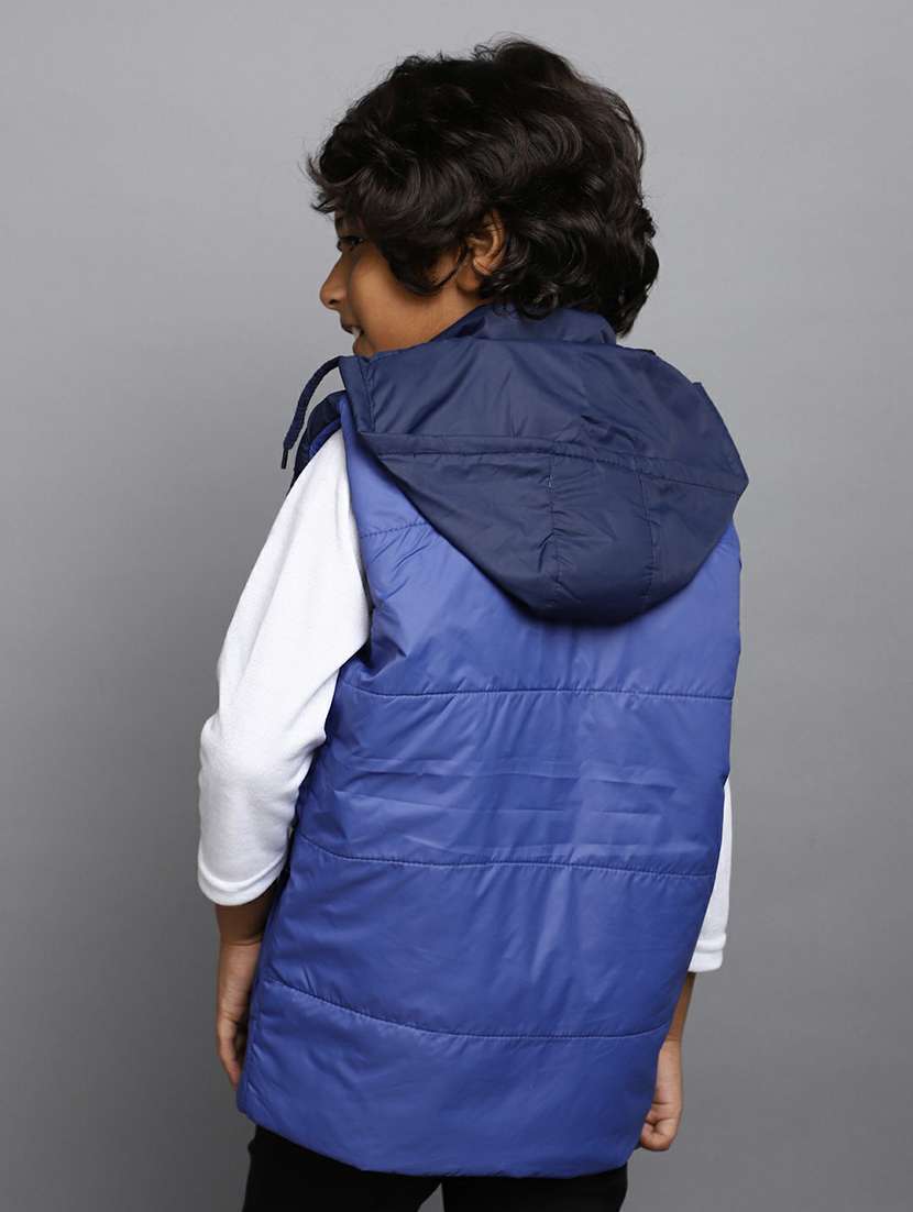 boys color block sleeveless quilted jacket - 20595916 -  Standard Image - 2