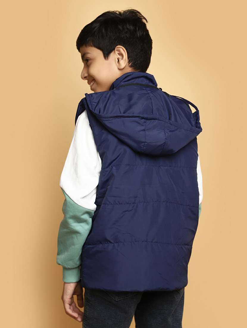 boys color block sleeveless quilted jacket - 20595917 -  Standard Image - 2