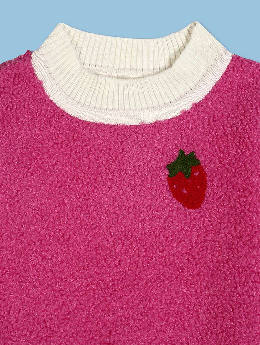 kids pink knitted detailed sweater - 20595975 -  Standard Image - 2