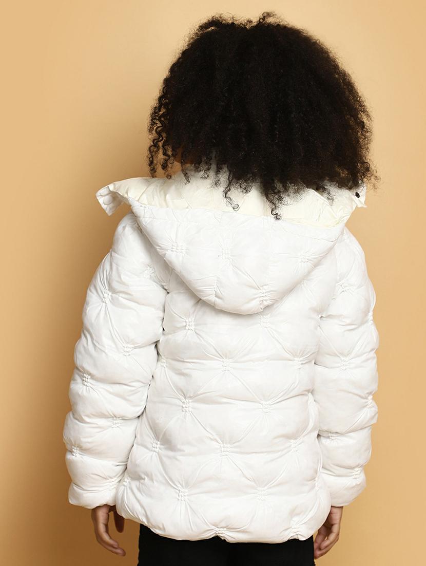 kids white solid detachable hooded jacket - 20596098 - Standard Image - 2