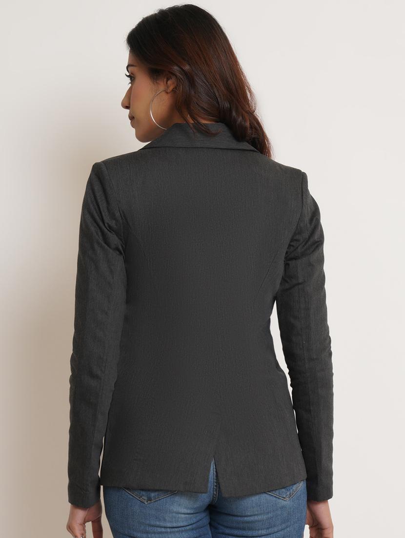 women solid formal blazer - 20596149 - Standard Image - 2