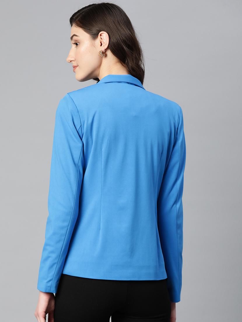 women solid formal blazer - 20596150 - Standard Image - 2
