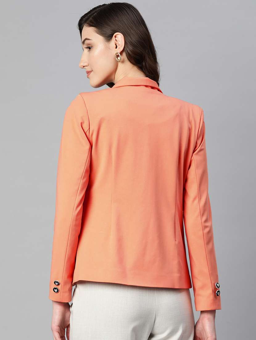 women solid formal blazer - 20596152 - Standard Image - 2