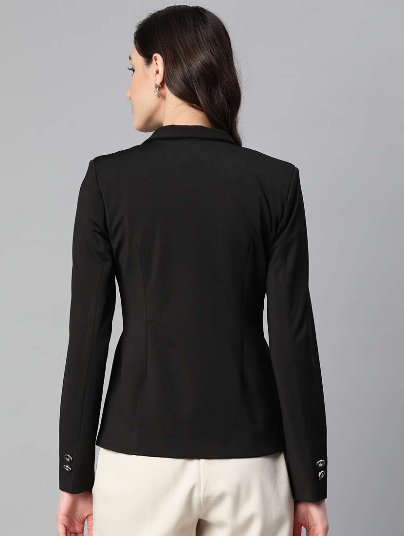 women solid formal blazer - 20596157 - Standard Image - 2