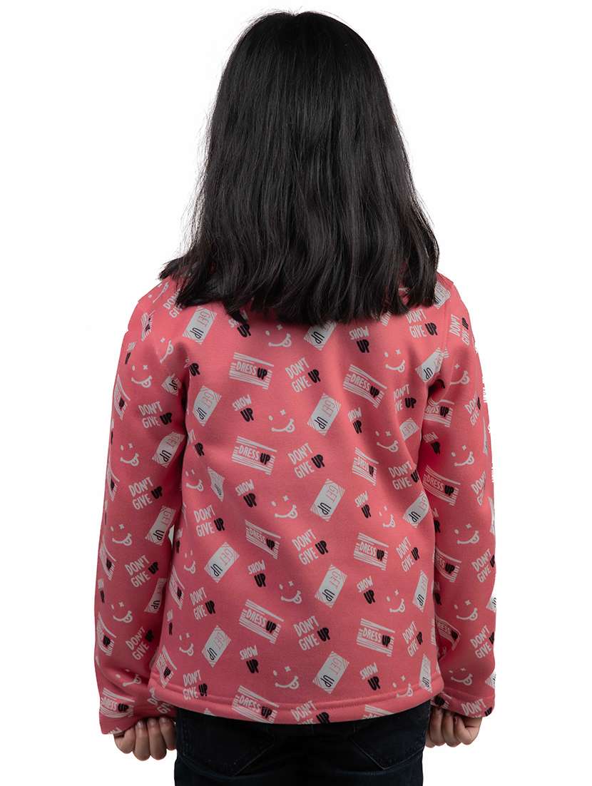 girls pink printed regular jacket - 20596747 -  Standard Image - 2