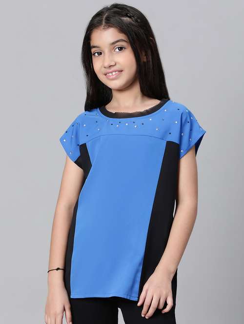 girls round neck top - 20596780 -  Standard Image - 0