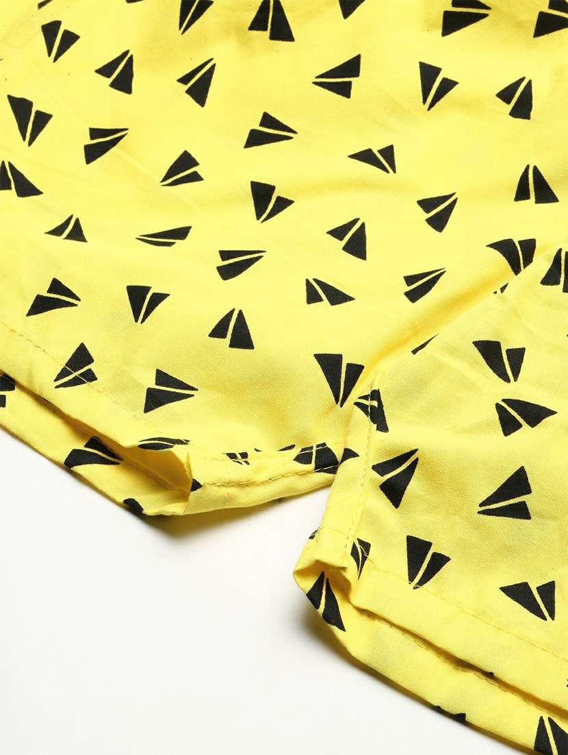 yellow all over printed cotton blend boxer - 20597922 - Standard Image - 7