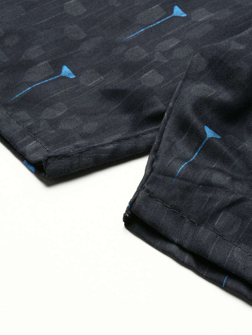 black all over printed cotton blend boxer - 20597926 -  Standard Image - 7