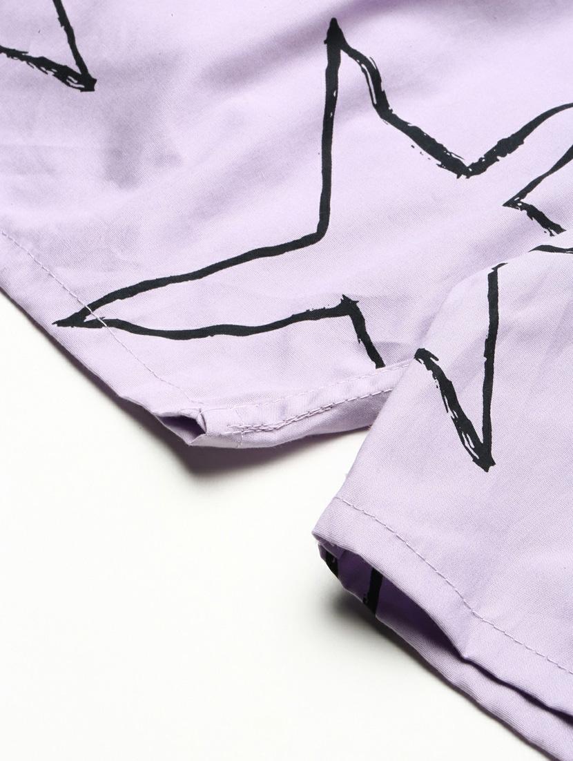 lavender geometric print cotton blend boxer - 20597928 - Standard Image - 7