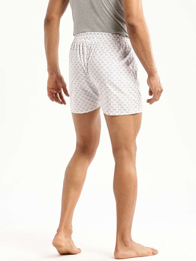 white all over printed cotton blend boxer - 20597930 -  Standard Image - 2