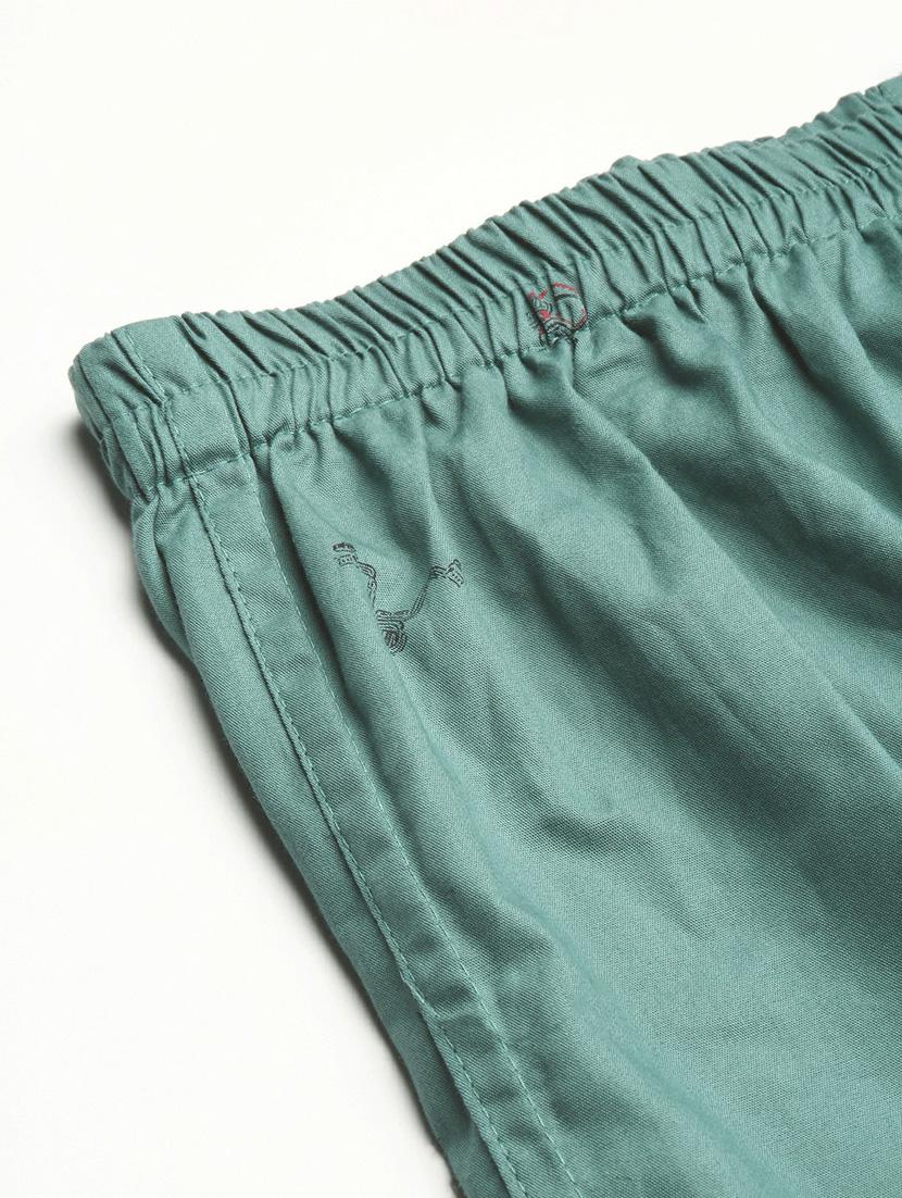 green micro prints cotton blend boxer - 20597933 - Standard Image - 7
