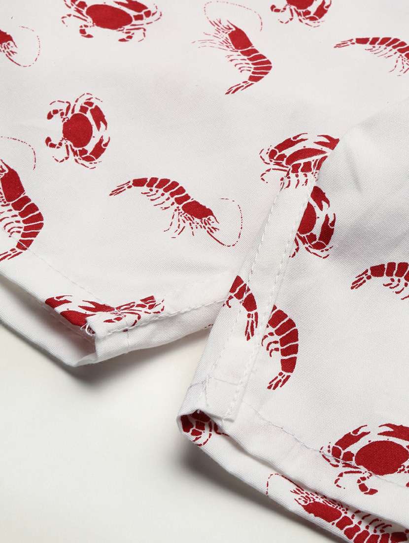 white all over printed cotton blend boxer - 20597937 -  Standard Image - 7