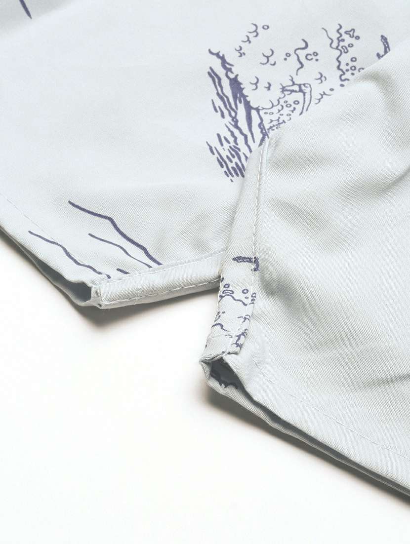 light blue printed cotton blend boxer - 20597941 - Standard Image - 7