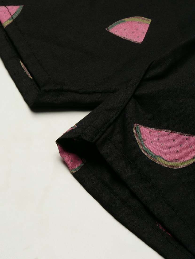 black quirky printed cotton blend boxer - 20597944 -  Standard Image - 7