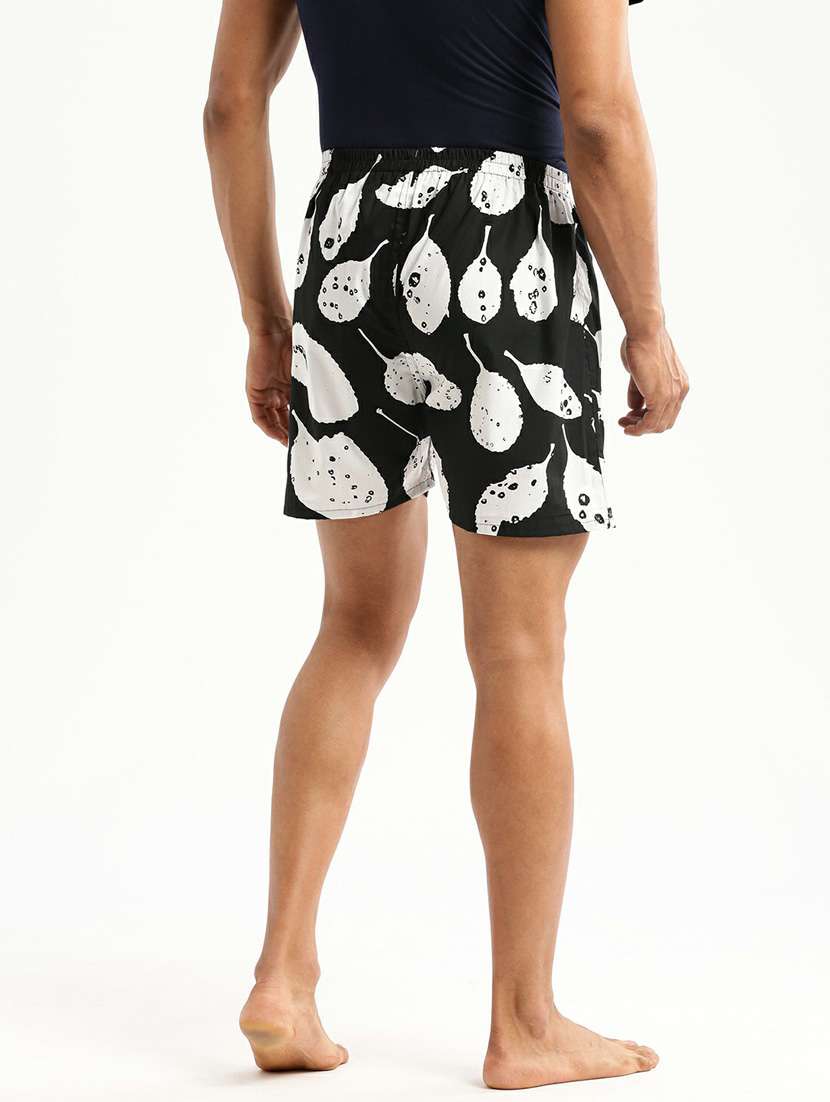 black printed cotton blend boxer - 20597953 -  Standard Image - 2