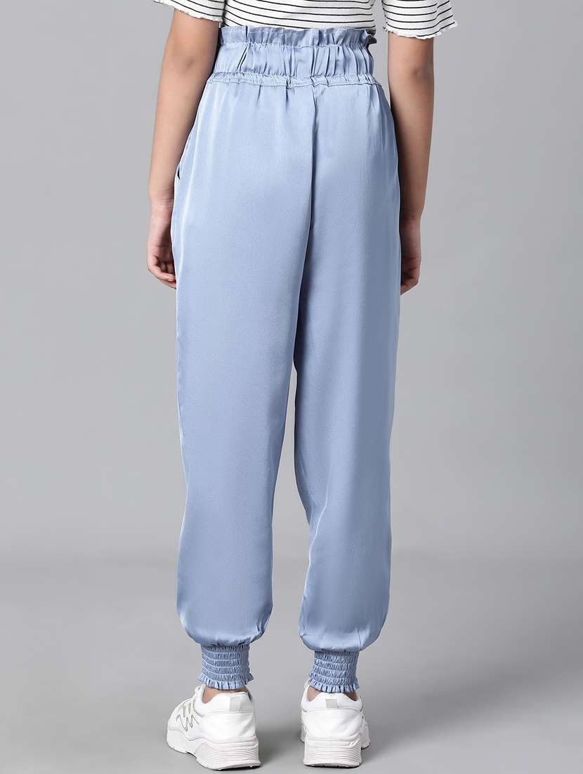 girls solid jogger trouser - 20598263 -  Standard Image - 2