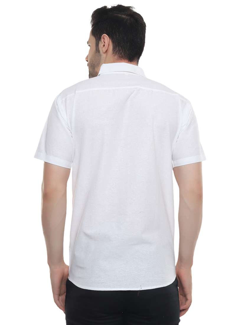 men white regular fit collared casual shirt - 20598478 -  Standard Image - 2