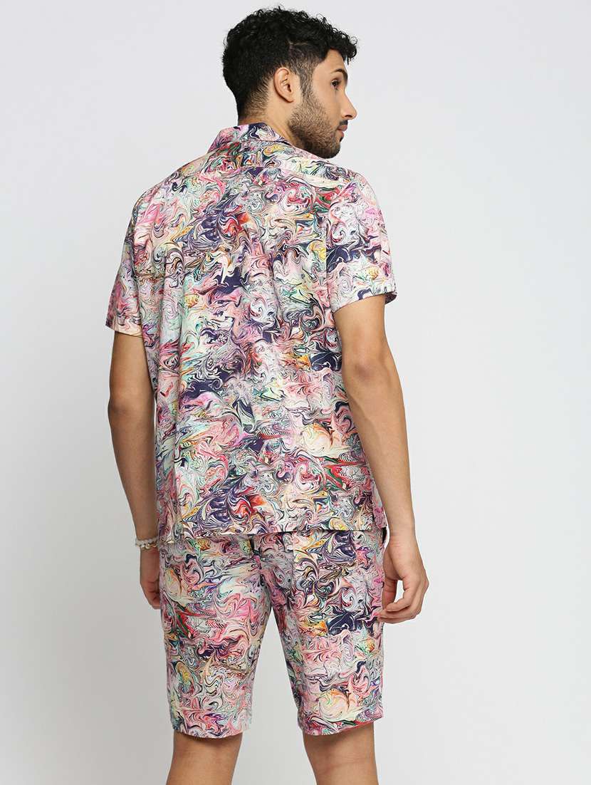 multi colored cotton blend coord set - 20598494 -  Standard Image - 2