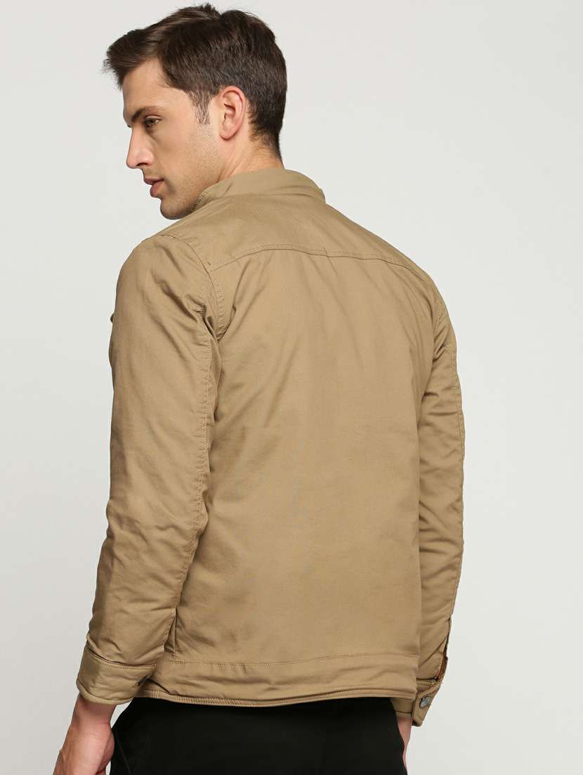 brown cotton bomber jacket - 20598505 - Standard Image - 2
