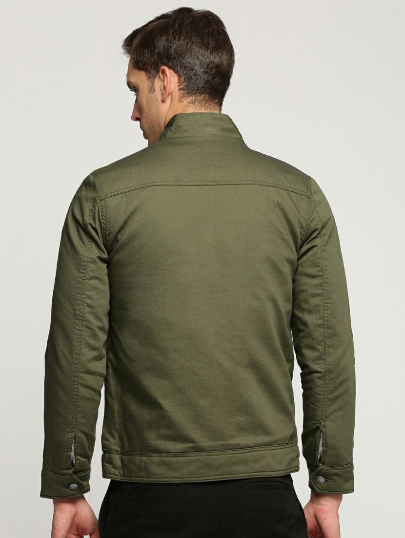 olive cotton bomber jacket - 20598508 - Standard Image - 2