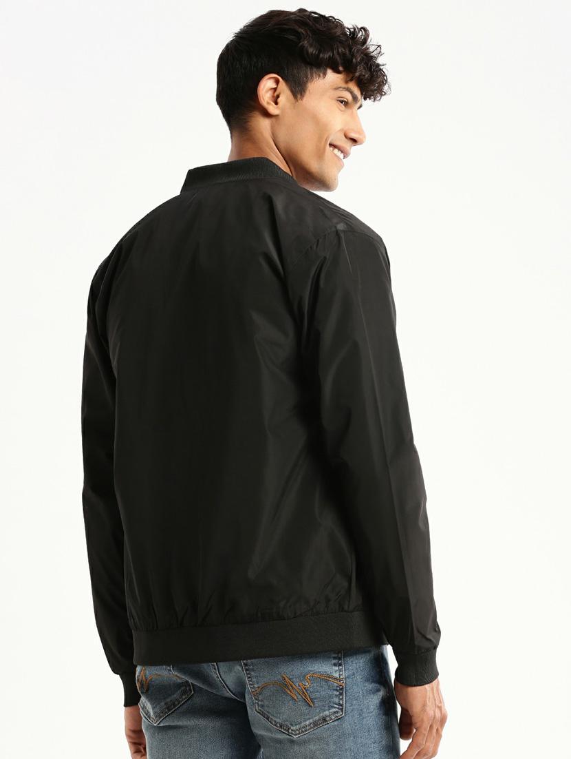 black nylon bomber jacket - 20598515 - Standard Image - 2