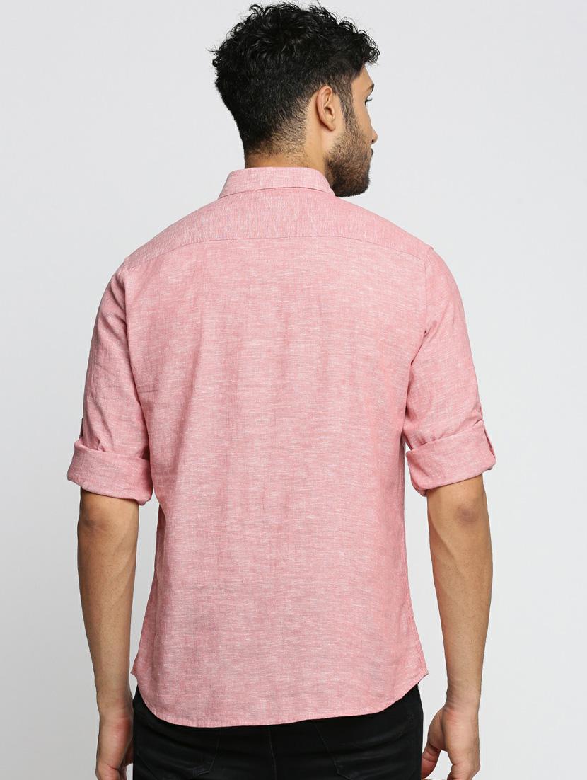 men solid linen short kurta - 20598549 - Standard Image - 2