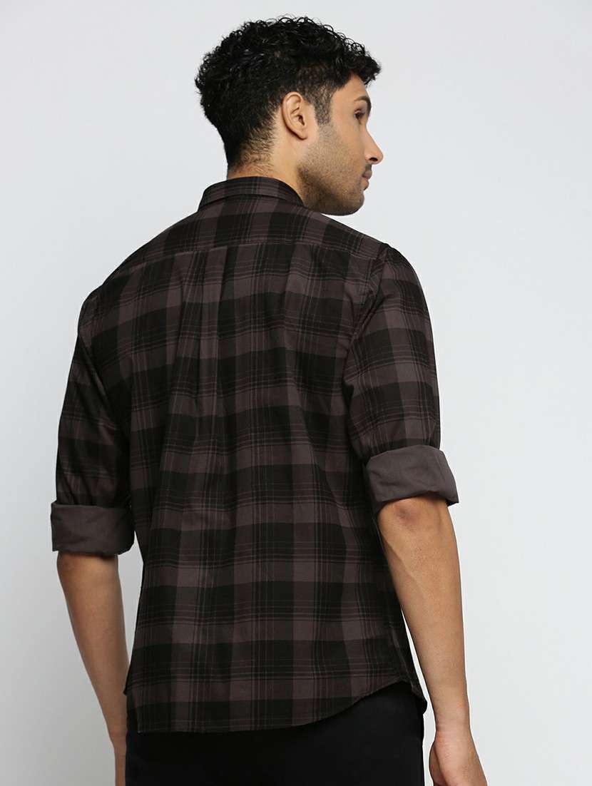 grey cotton blend casual shirt - 20598606 -  Standard Image - 2