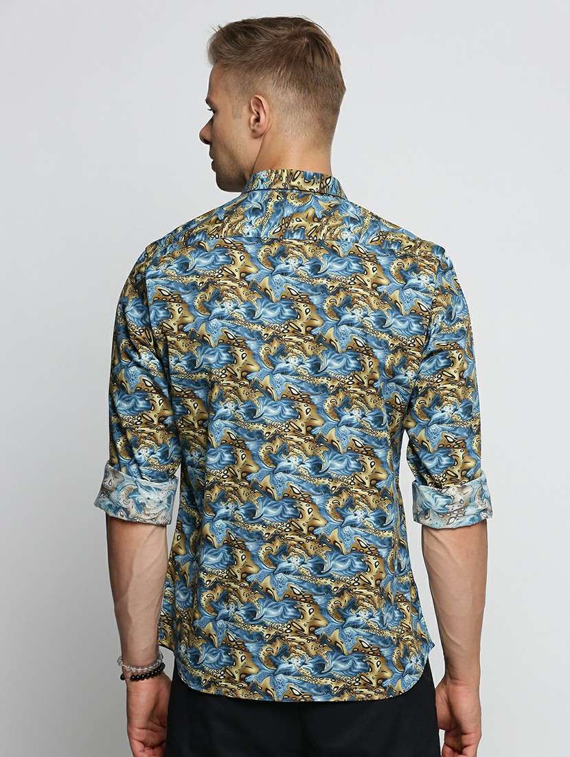multi colored cotton blend casual shirt - 20598678 - Standard Image - 2
