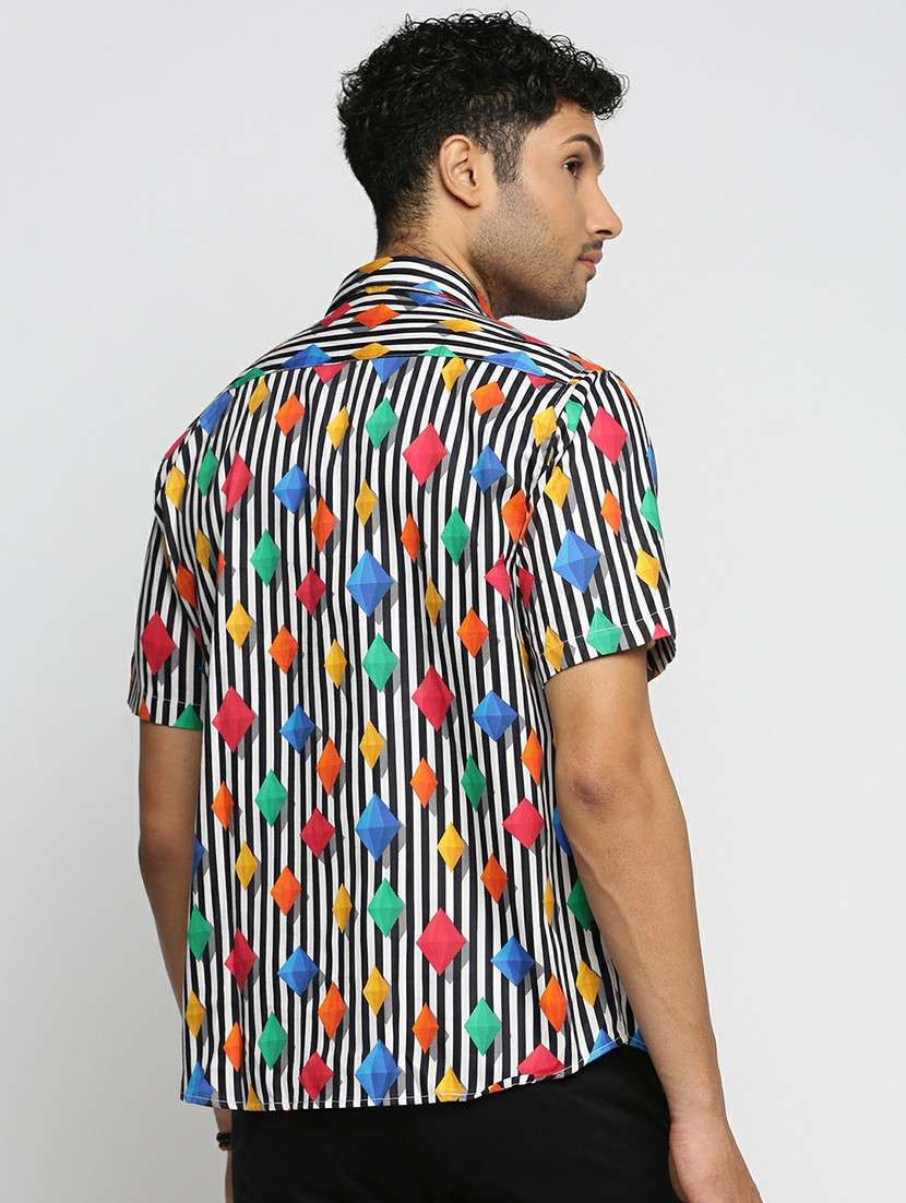 multi colored cotton blend casual shirt - 20598686 -  Standard Image - 2