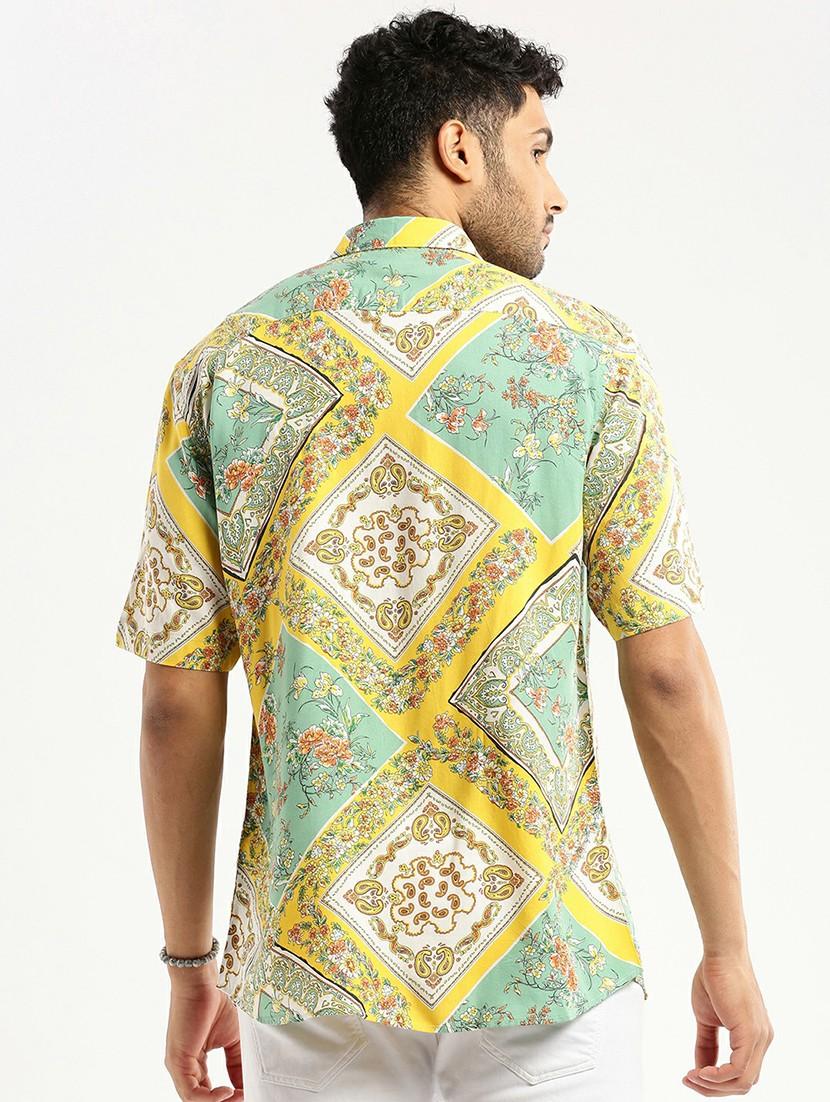 multi colored cotton blend casual shirt - 20598812 - Standard Image - 2
