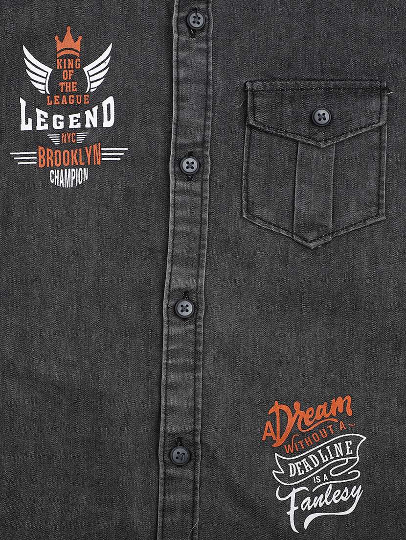grey denim shirt - 20599120 -  Standard Image - 2