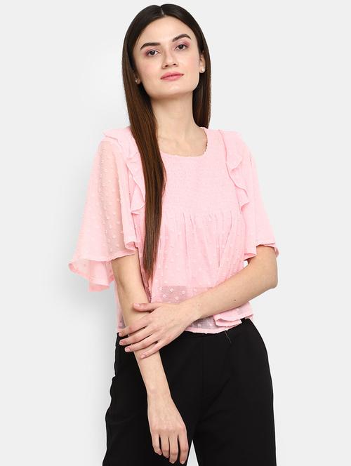 women self designed batwing sleeves top - 20600150 -  Standard Image - 0