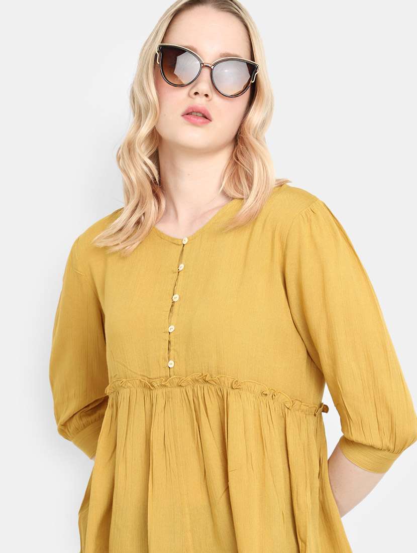 gold rayon a line top - 20600192 -  Standard Image - 2