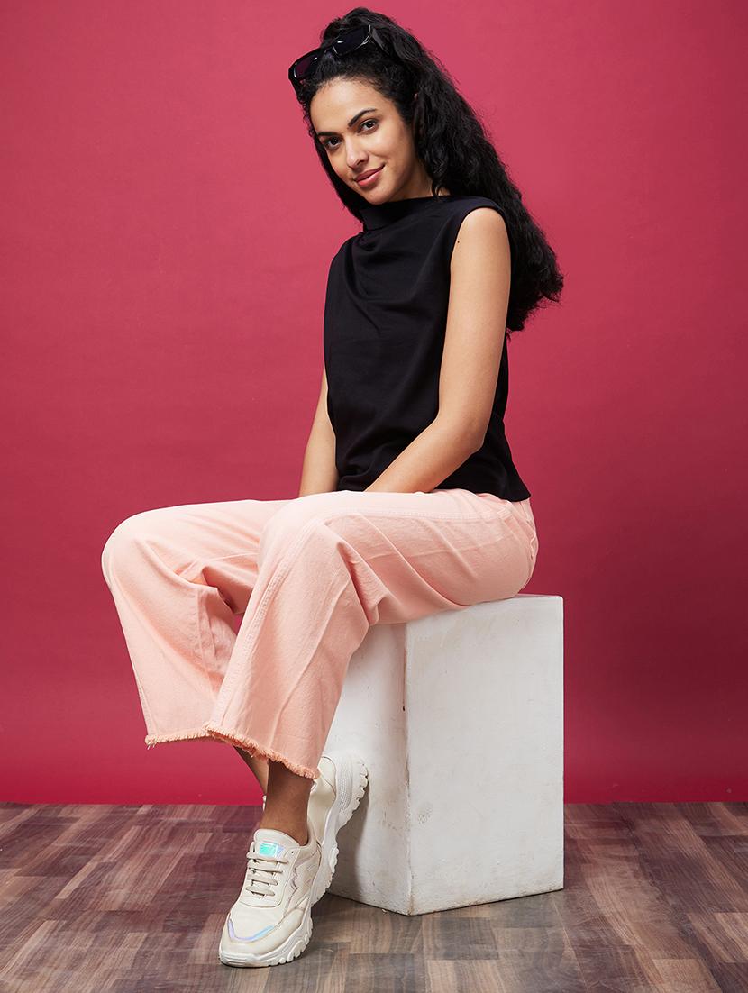 women's plain straight fit jeans - 20600216 - Standard Image - 2