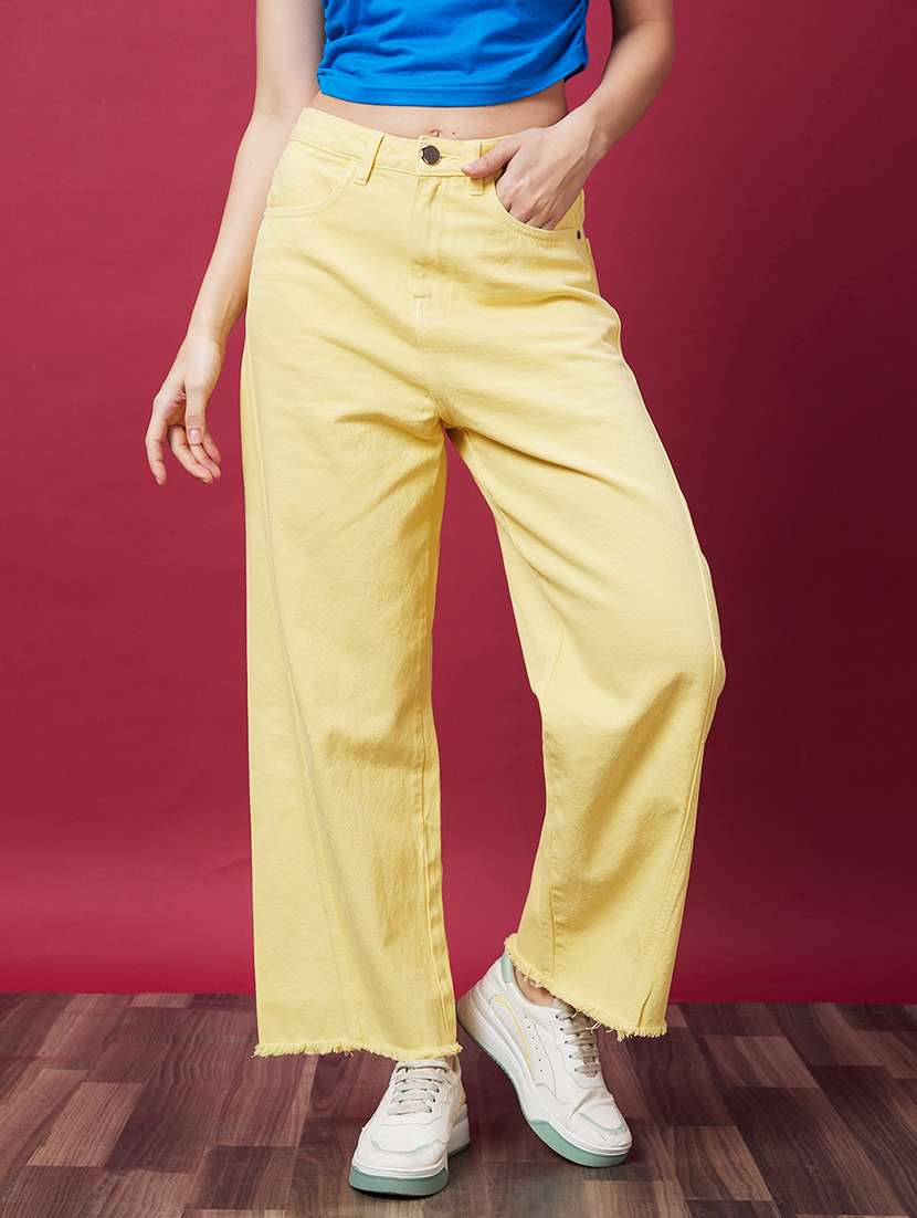 women's plain wide leg jeans - 20600217 - Zoom Image - 0