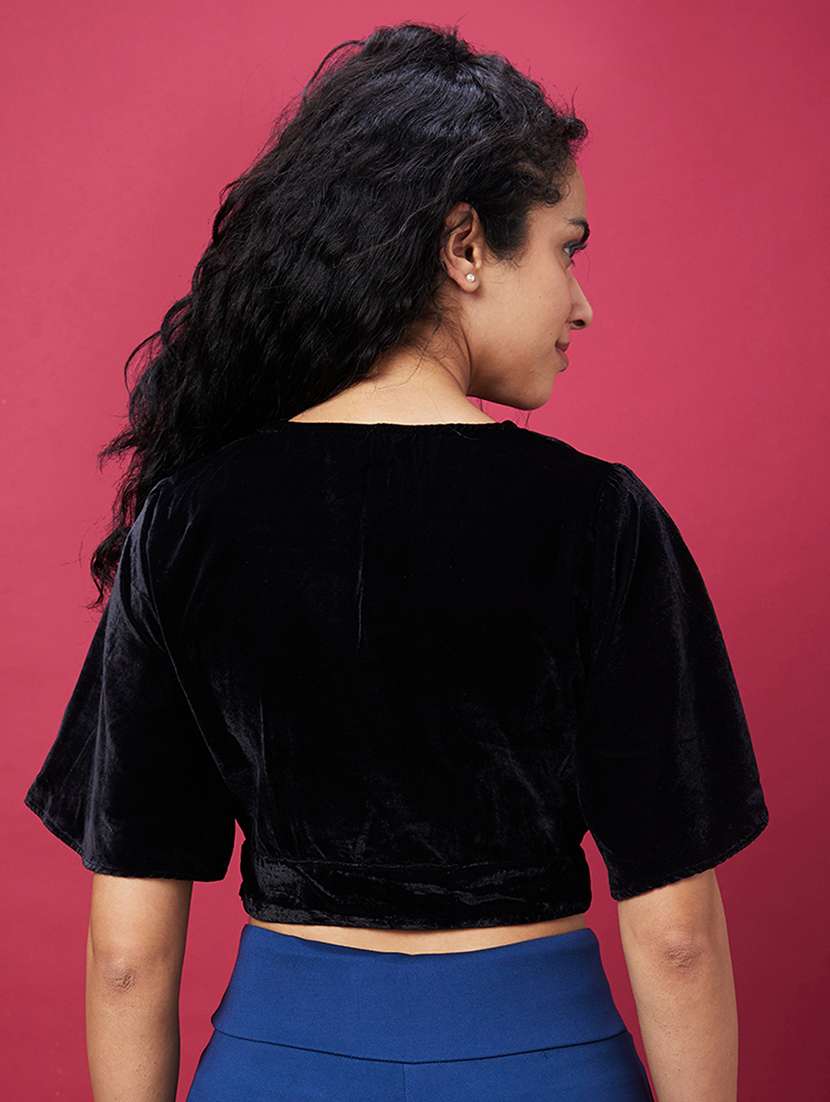 black solid regular top - 20600257 -  Standard Image - 2