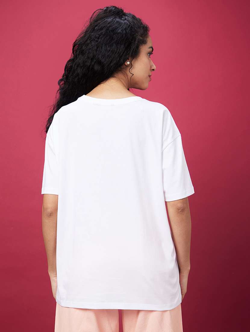 white graphic boxy t-shirt - 20600296 -  Standard Image - 2
