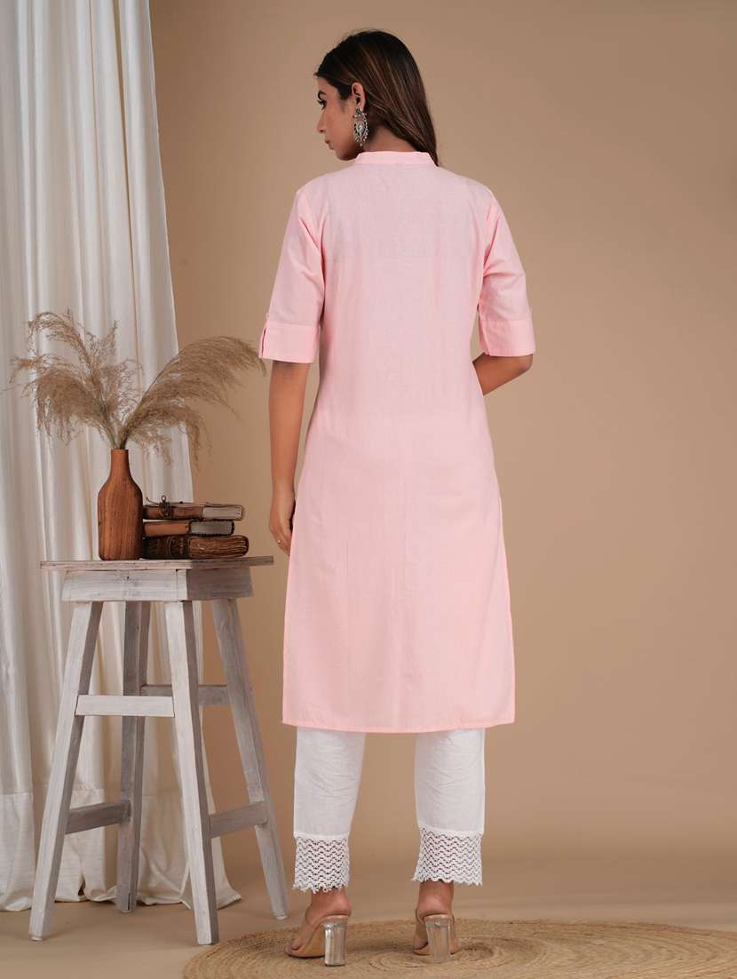 women pack of 2 solid kurta - 20600301 -  Standard Image - 2