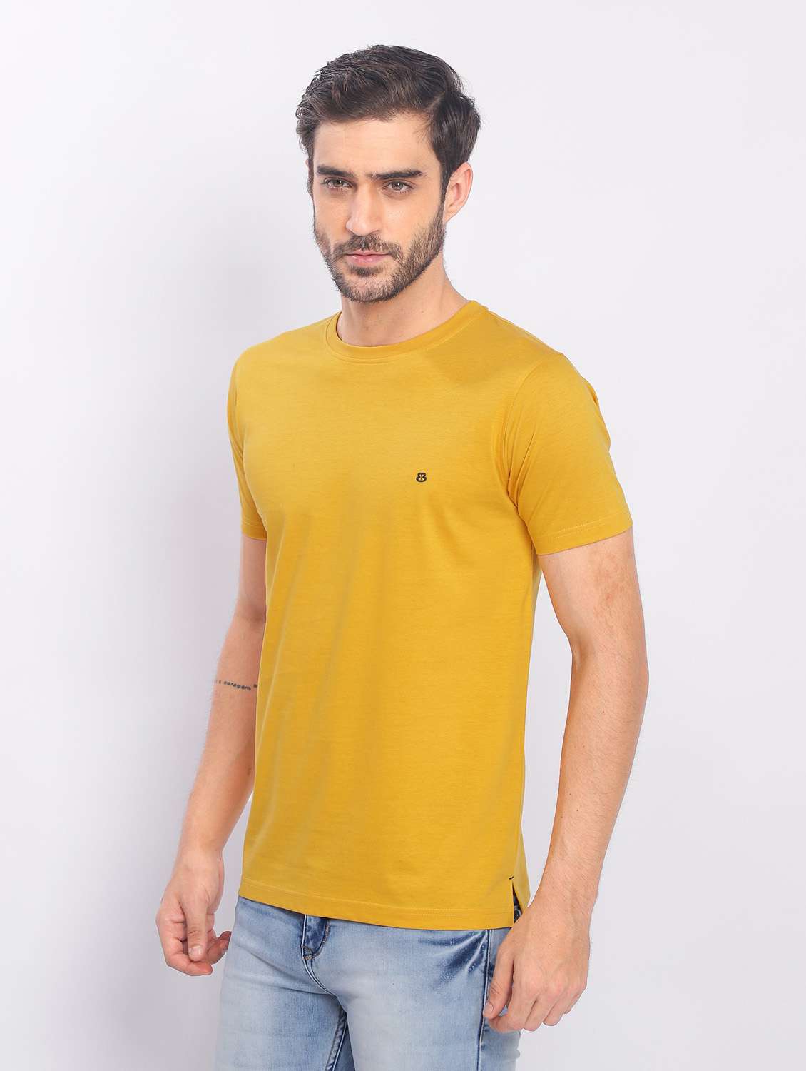 yellow short sleeve t-shirt - 20601402 - Standard Image - 2