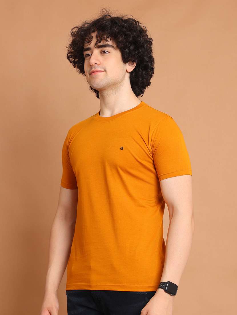 orange plain short sleeve t-shirt - 20601472 - Standard Image - 2