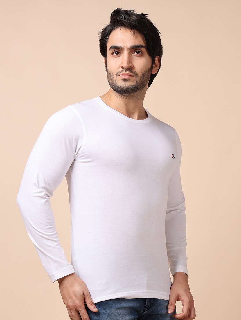 white plain long sleeve t-shirt - 20601481 - Standard Image - 2