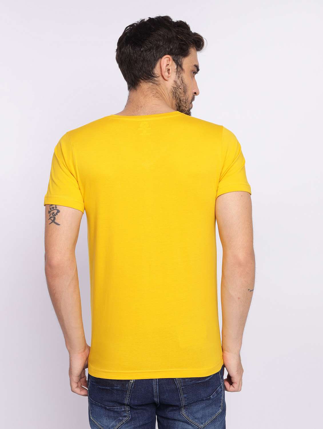 yellow plain short sleeve t-shirt - 20601484 -  Standard Image - 2