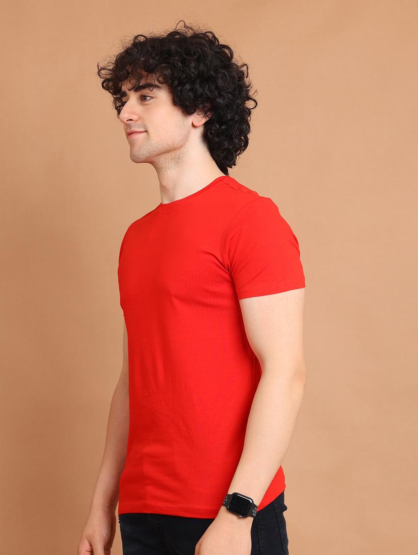 red plain short sleeve t-shirt - 20601522 - Standard Image - 2