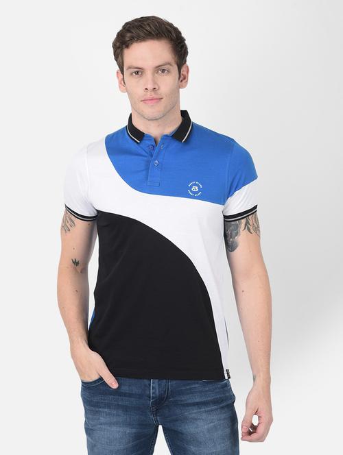 men color block short sleeve polo t-shirt - 20601529 - Standard Image - 0