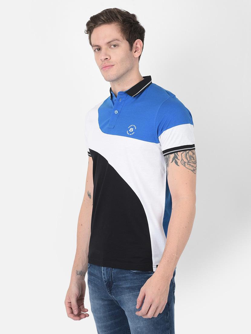 men color block short sleeve polo t-shirt - 20601529 - Standard Image - 2
