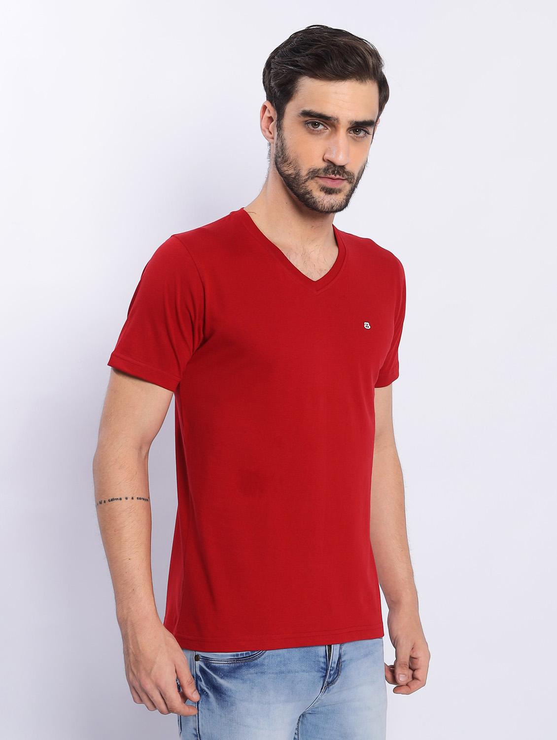 red plain short sleeve t-shirt - 20601560 - Standard Image - 2